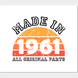 Made 1961 Original Parts 60th Birthday Posters and Art